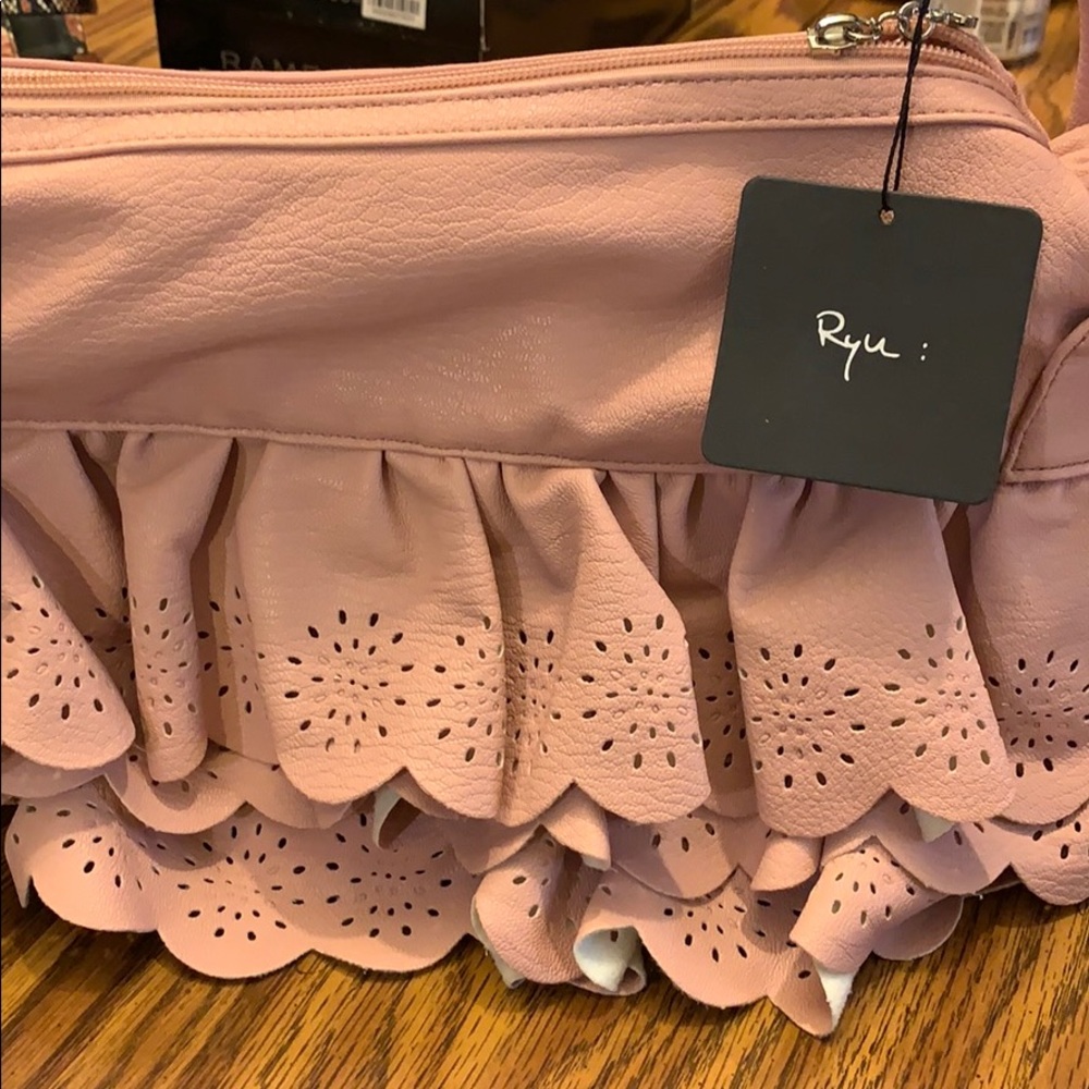 Brand new soft leather baby pink purse